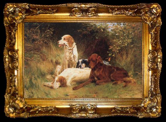 framed  unknow artist Some Dogs, ta009-2